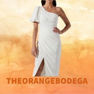 NWOT ASTR JOELLE ONE SHOULDER MIDI DRESS